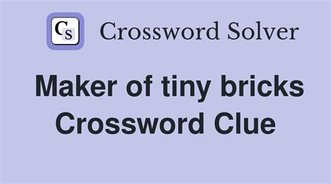 brick maker crossword clue